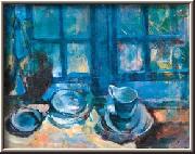 ludvig karsten The Blue Kitchen Sweden oil painting artist
